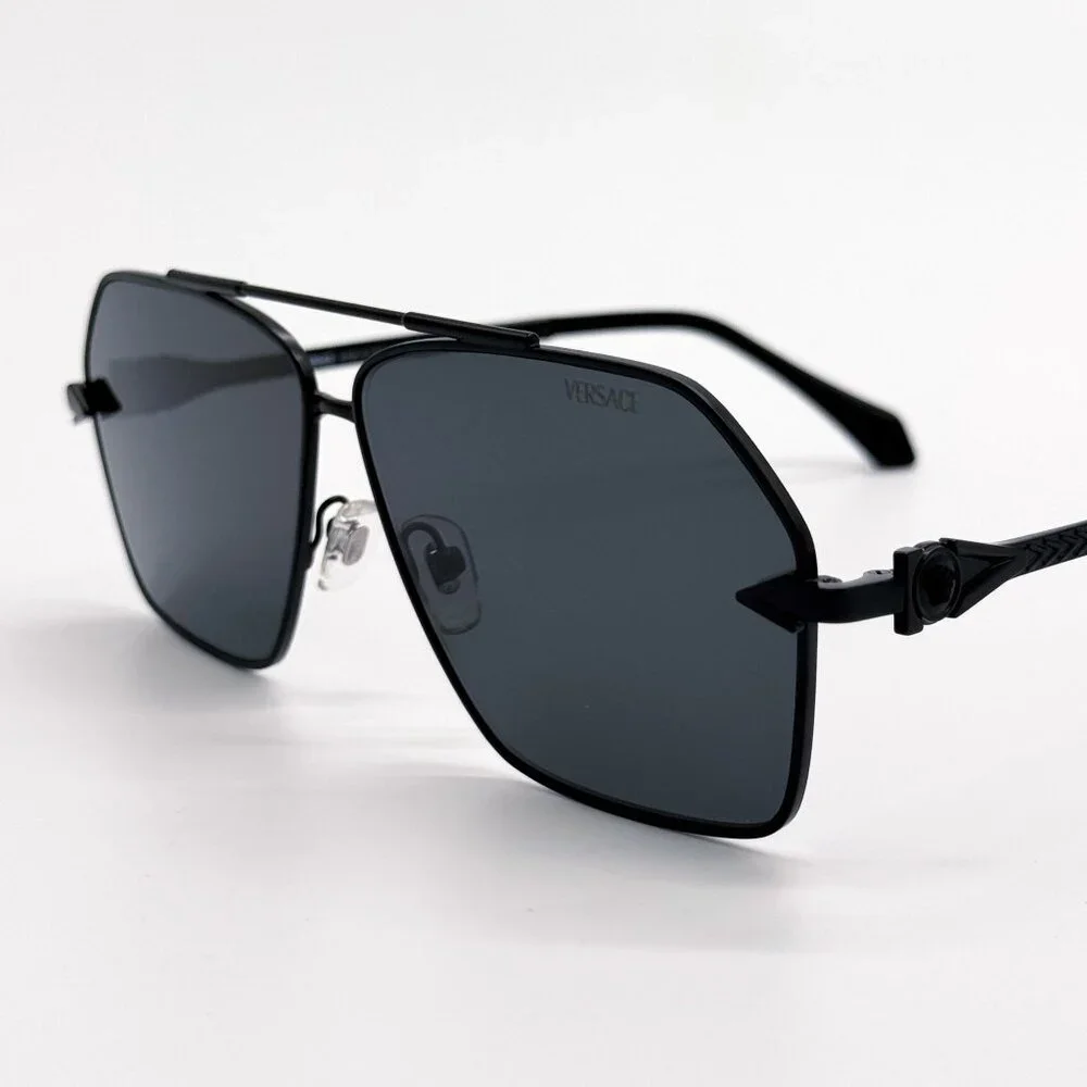 NEW VE2284 1436/87 VERSACE UNISEX BLACK VE2284 143687